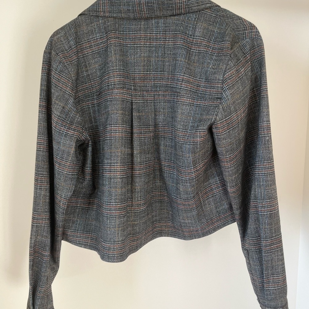 NWT Cabi Women's Gray Plaid Jacket Size Small - Picture 4 of 4